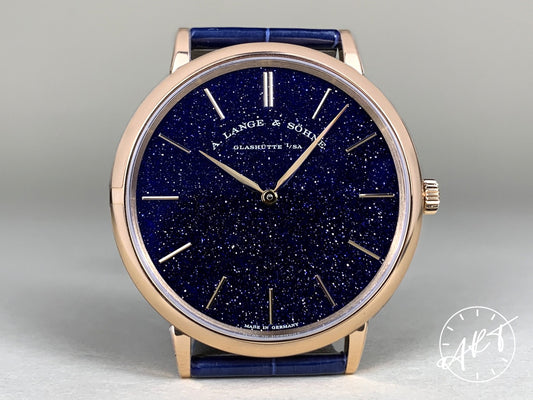 A. Lange & Söhne Saxonia Thin Aventurine Dial 18K RG 50 Pcs Ltd Watch BP + Receipt