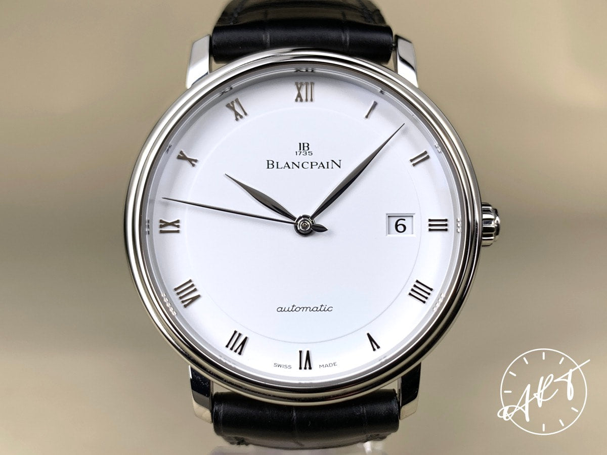 Blancpain Villeret Ultra-Slim White Dial Stainless Steel Auto Watch 6223 w/ B&P