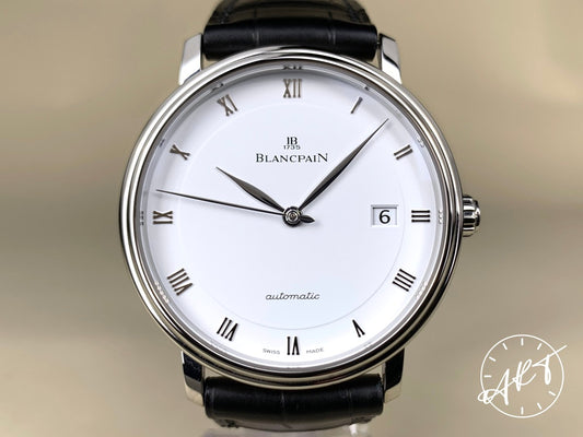 Blancpain Villeret Ultra-Slim White Dial Stainless Steel Auto Watch 6223 w/ B&P