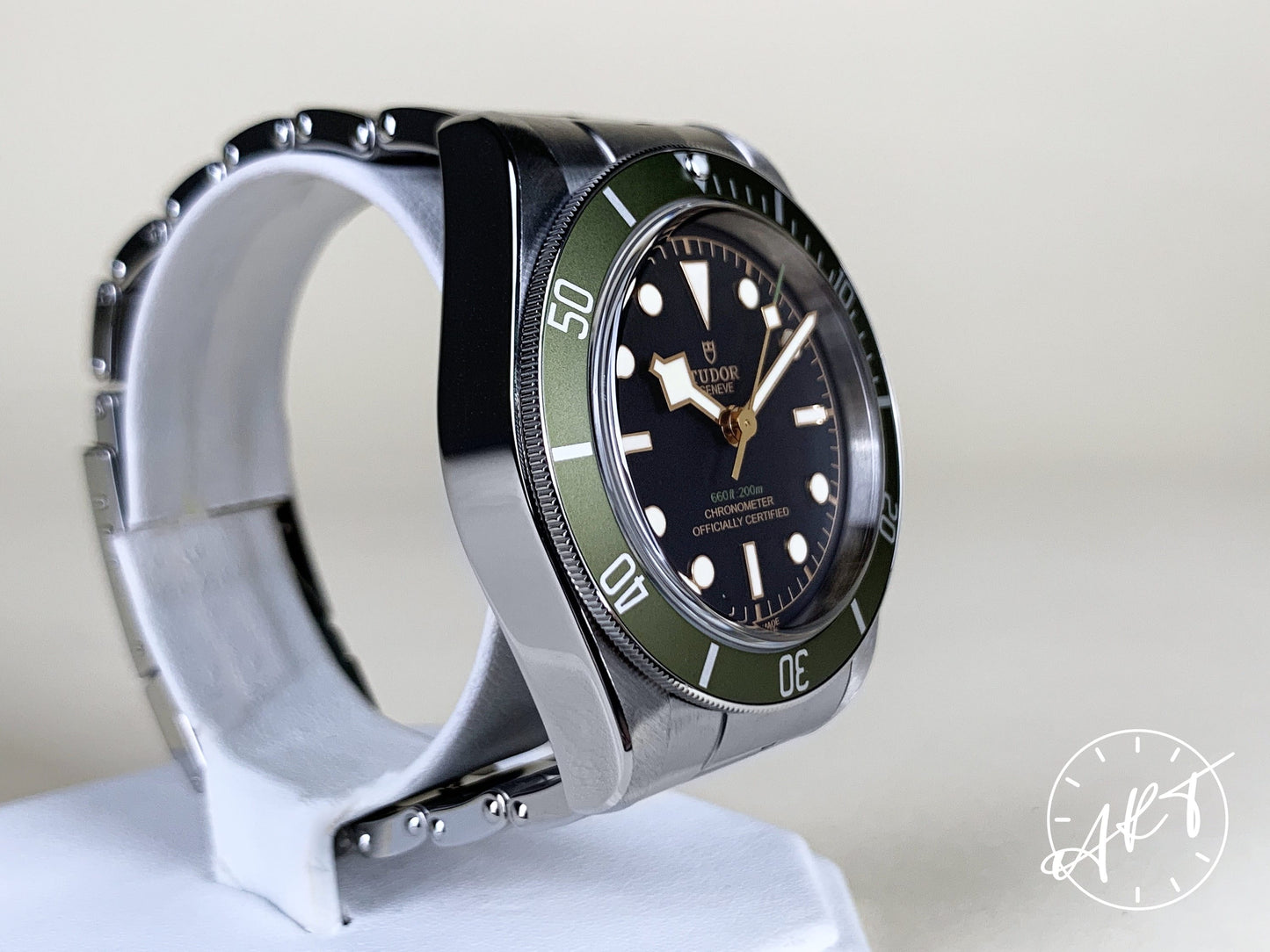 Tudor Black Bay Green Black Dial SS Harrods Ltd Diver Watch 79230G BP