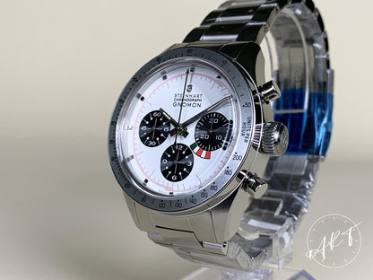 NEW Steinhart Yacht Timer Chrono Panda Dial SS Auto 100 Pcs Ltd Watch w/ B&P