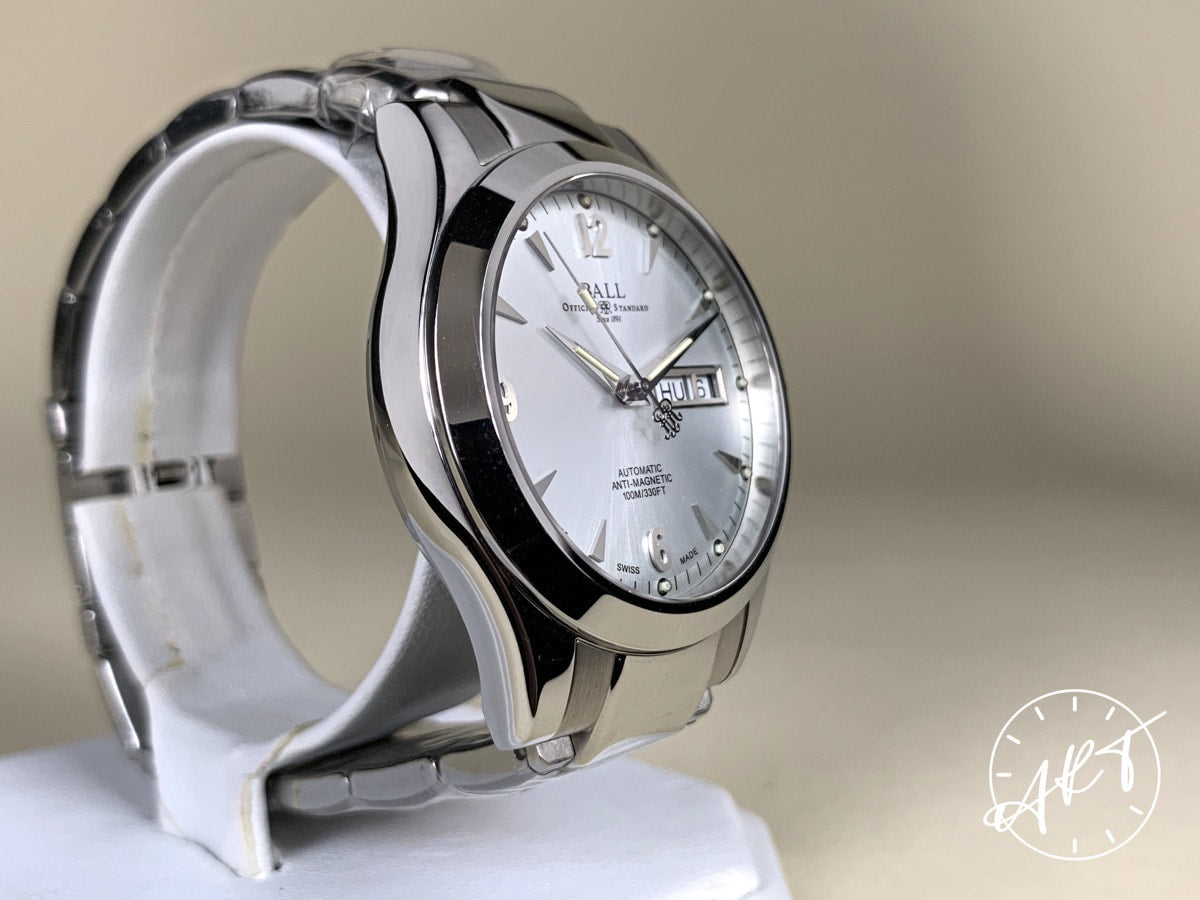 Ball Engineer II Ohio Day-Date Silver Dial SS Auto Watch NM1020C w/ Paper
