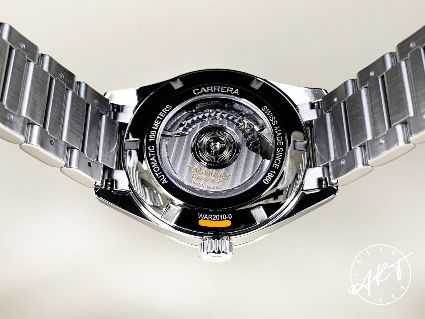 Tag Heuer Carrera Cal 7 Twin Time Black Dial SS Auto Watch WAR2010 w/ B&P