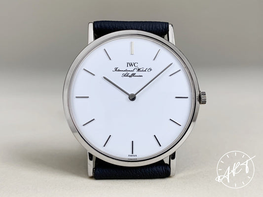 IWC Portofino Ultra-Thin White Dial 18K White Gold Manual Wind Watch IW2010