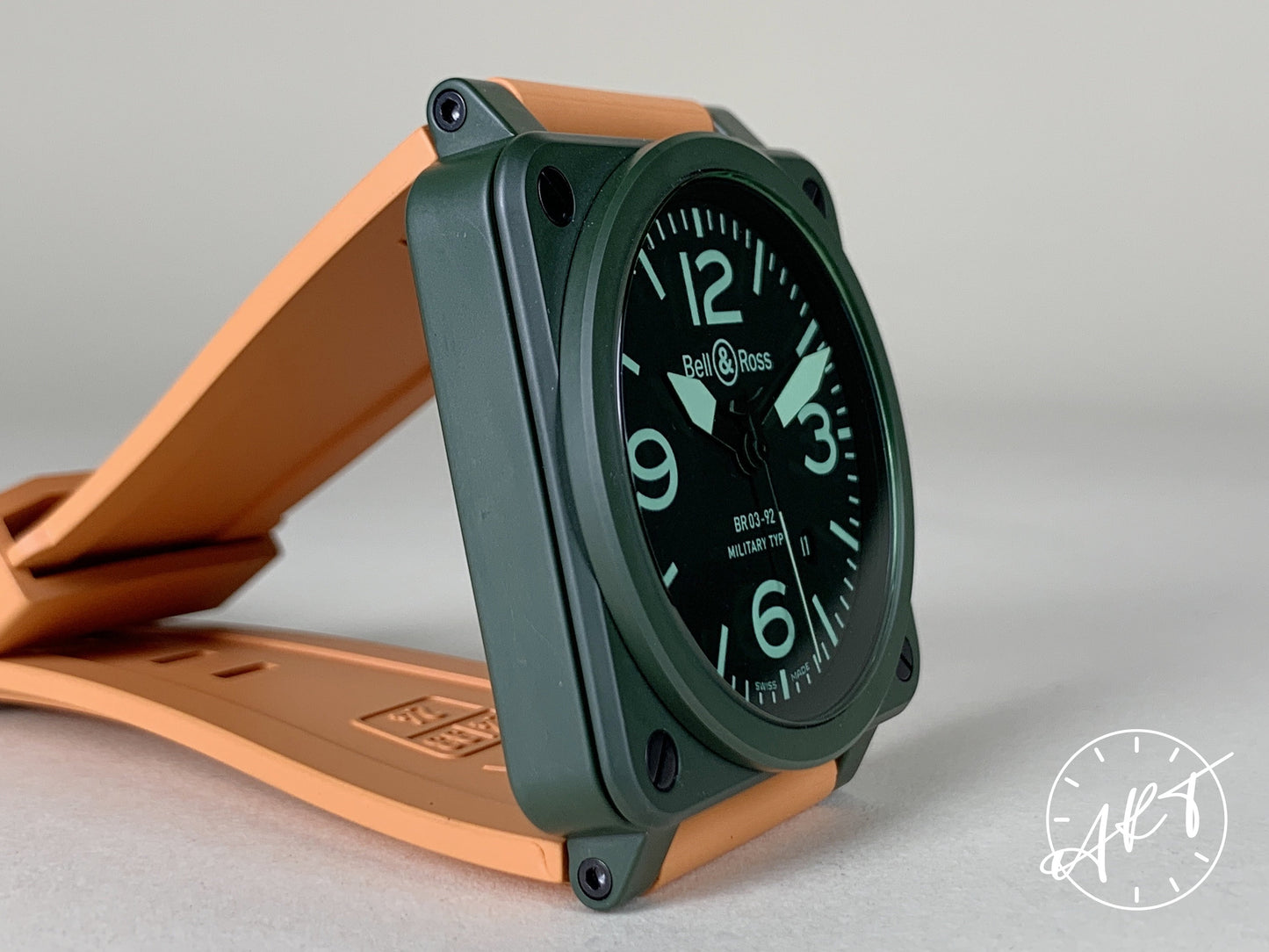 Bell & Ross Black Dial Military Green Ceramic Military Watch BR03-92-CK BP
