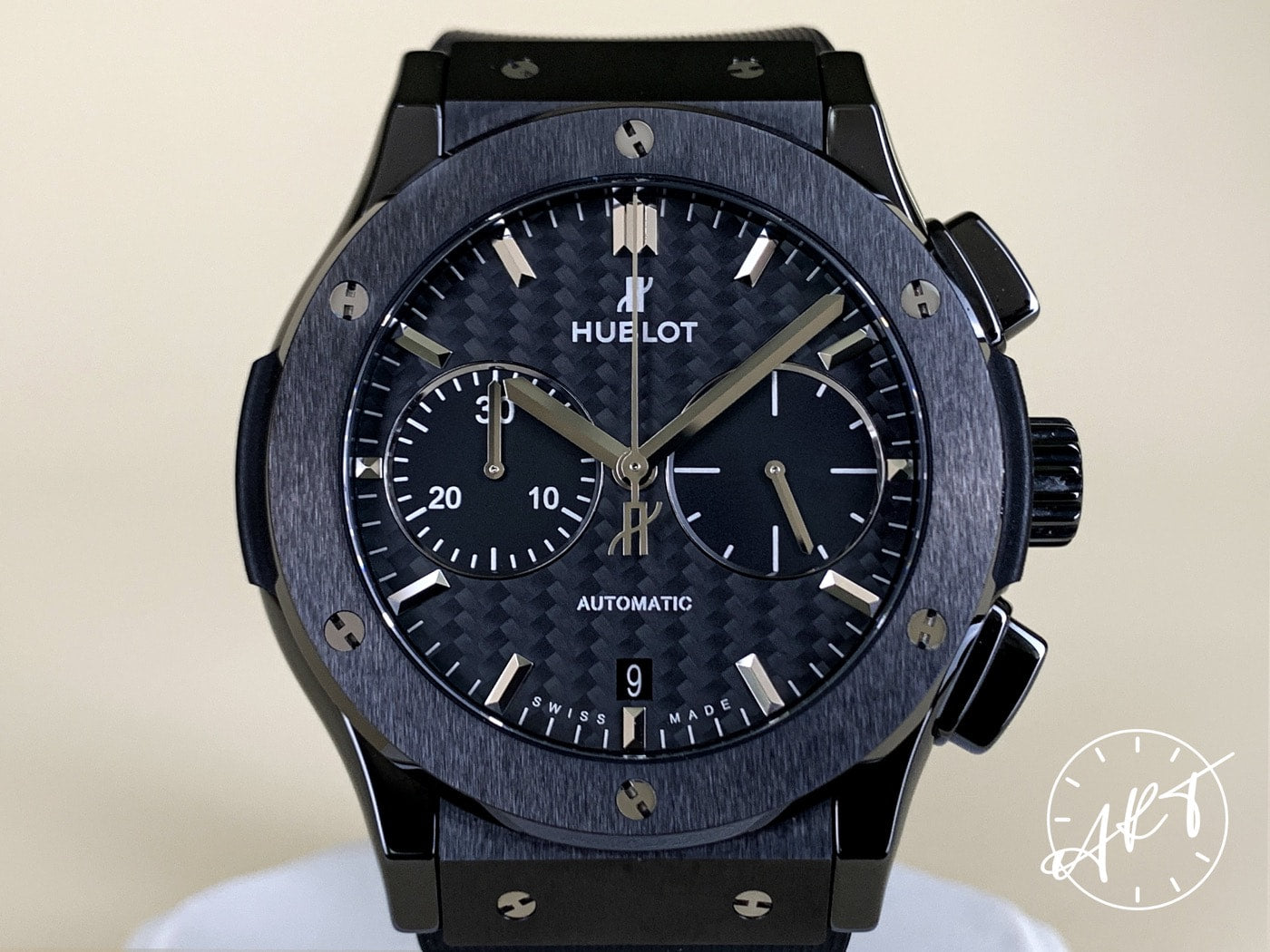 Hublot Classic Fusion Chrono Carbon Fiber Dial “Black Magic” Ceramic Watch BP