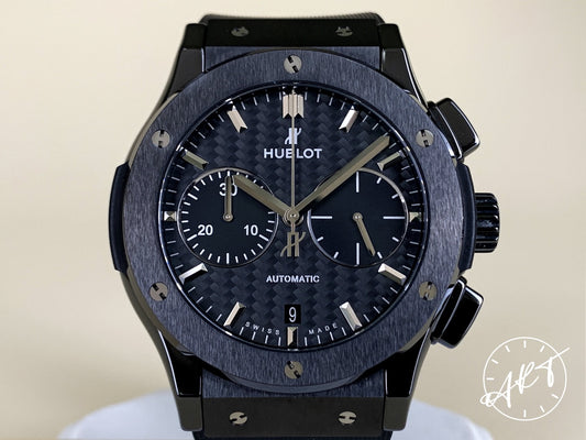Hublot Classic Fusion Chrono Carbon Fiber Dial “Black Magic” Ceramic Watch BP