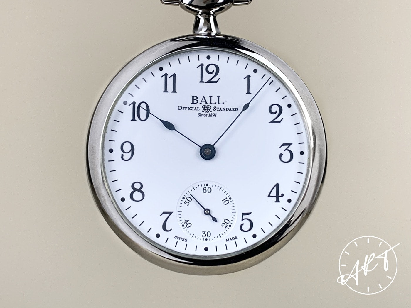 BALL Trainmaster White Dial 18K WG Auto 115 Pcs Ltd Field Watch NM1052D w/ B&P