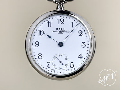 BALL Trainmaster White Dial 18K WG Auto 115 Pcs Ltd Field Watch NM1052D w/ B&P