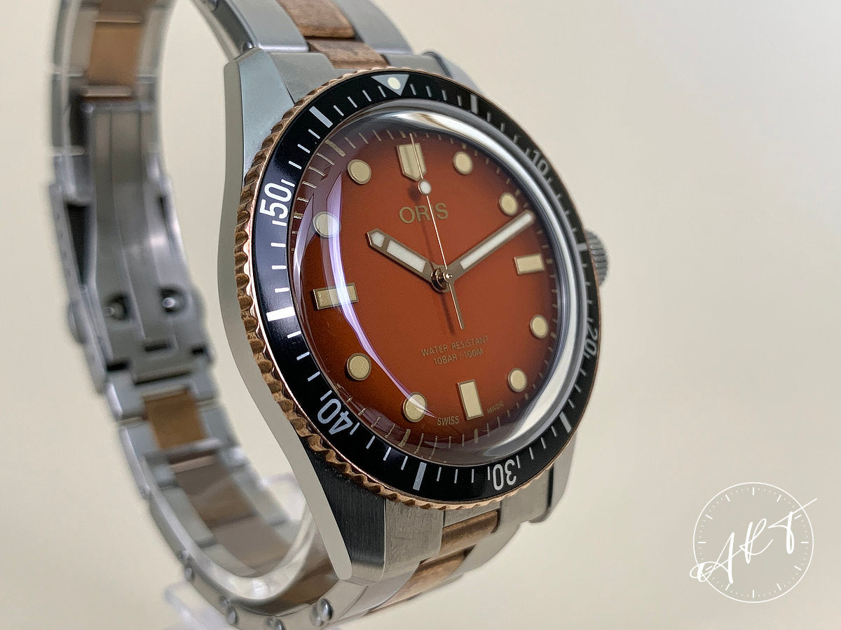 Oris Sixty-Five "Honey" for the Rake & Revolution Brown Dial SS Diver Watch BP