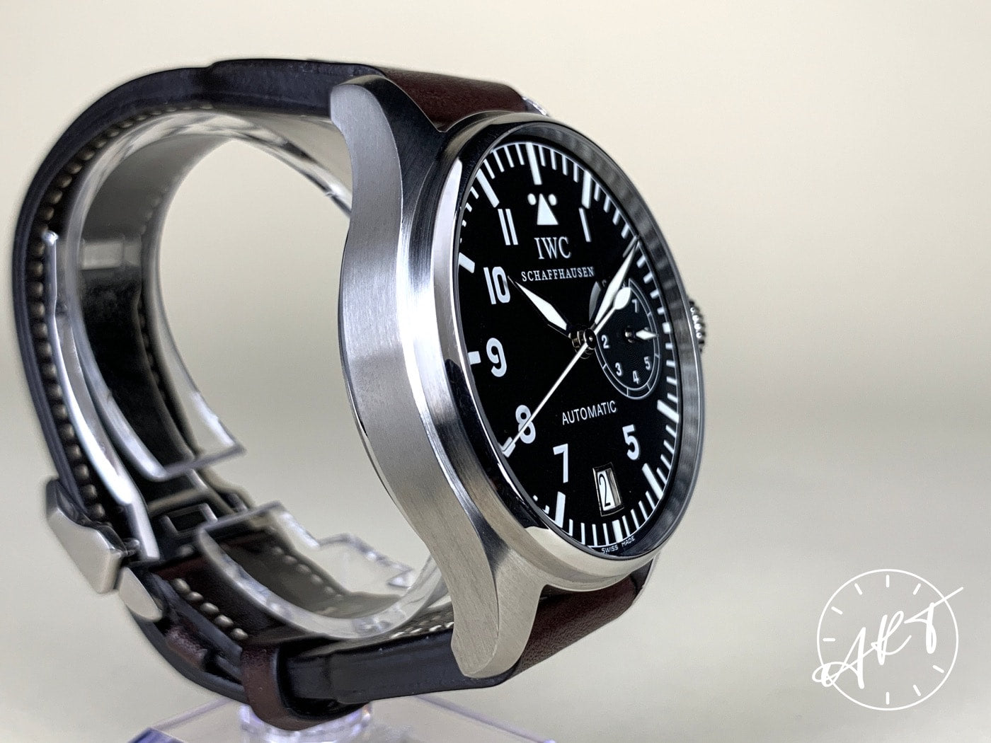 IWC Big Pilot 7 Days Black Dial SS Watch IW500201 w/ Papers *First Generation*