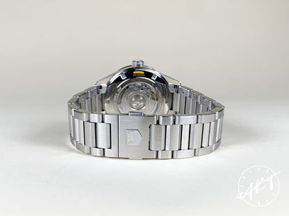 Tag Heuer Carrera Cal 7 Twin Time Black Dial SS Auto Watch WAR2010 w/ B&P