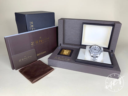 Zenith Defy Classic Elite HMS Silver Dial Stainless Steel Auto Watch in FULL SET