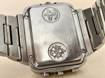 Vintage 1970s Omega Seamaster Gorgeous Patina Chrono-Quartz Watch 396.0839
