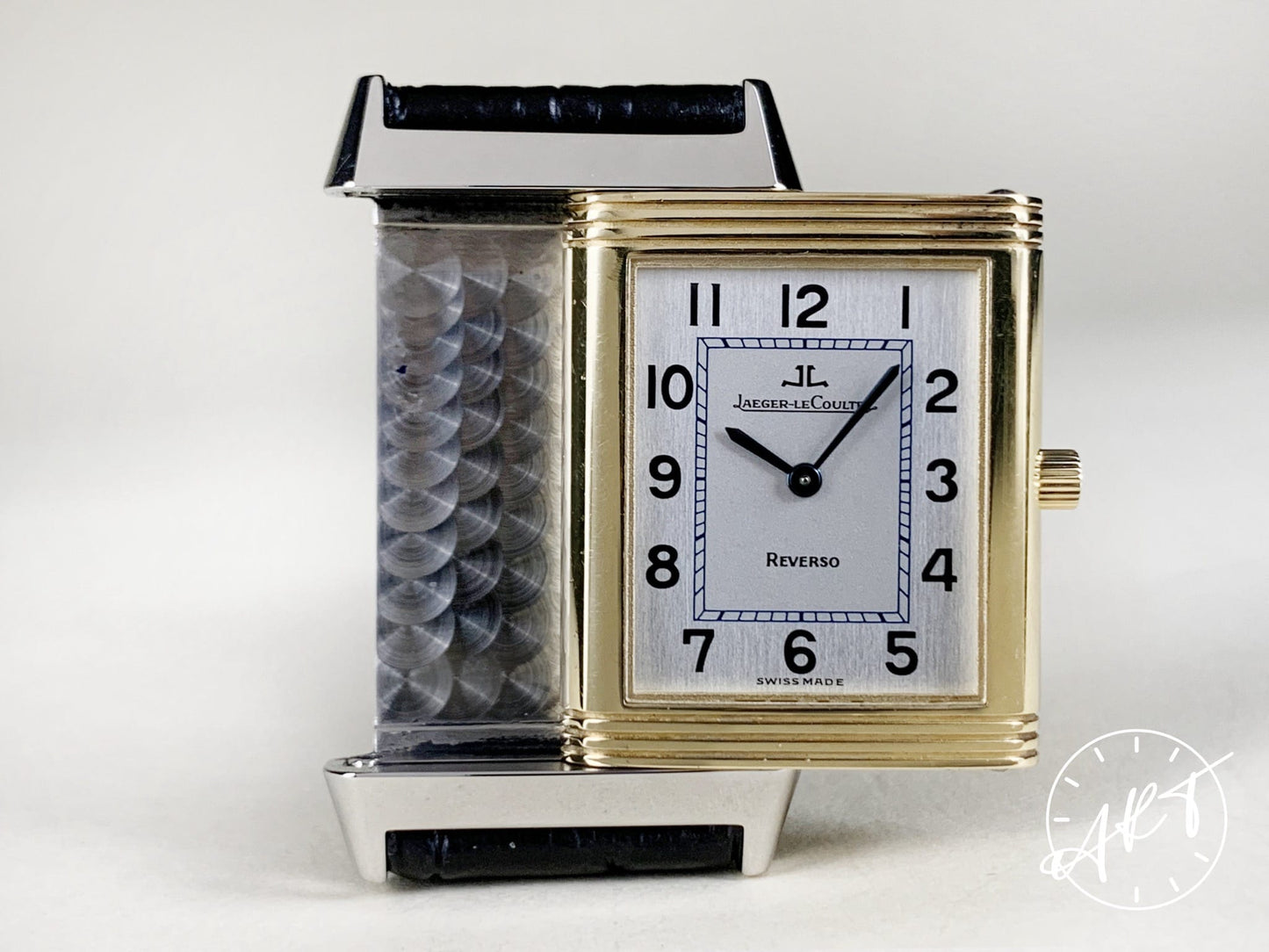 Jaeger-LeCoultre Reverso Classique Silver Dial 18K Gold & SS Watch 250.5.86 w/Box