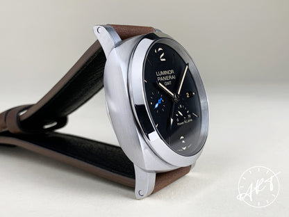 Panerai PAM 1321 Luminor 1950 3 Days GMT Black Dial Watch PAM01321 w/Box