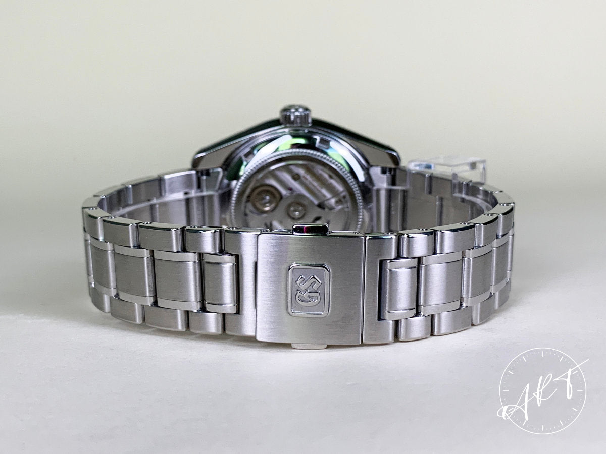 Grand Seiko Heritage Hi-Beat GMT Green Dial “Peacock” SS Ltd Watch SBGJ227 BP