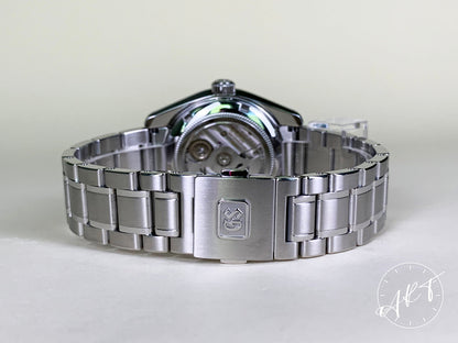 Grand Seiko Heritage Hi-Beat GMT Green Dial “Peacock” SS Ltd Watch SBGJ227 BP