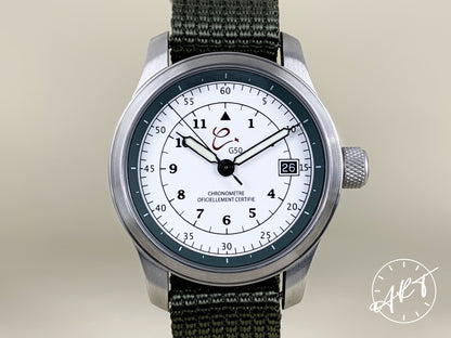Orologi Calamai G50 Solotempo Green White Dial SS Auto Military Watch w/ B&P