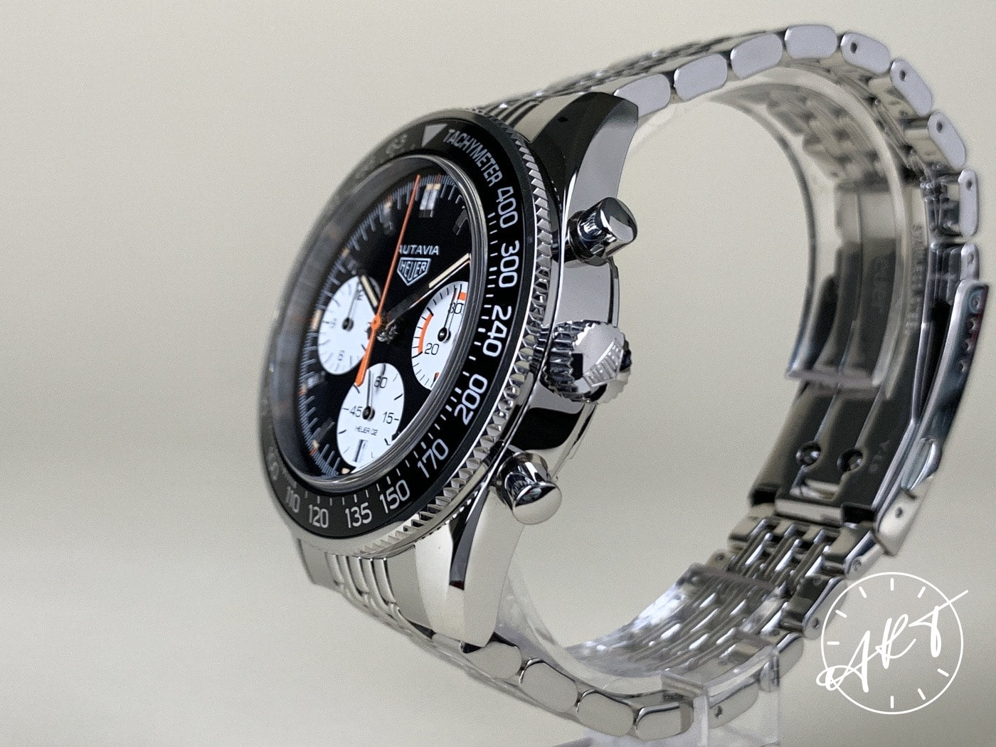 Tag Heuer Autavia Chrono Black & Silver Dial SS Hodinkee SE Watch CBE2117 BP