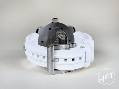 Nubeo Medusse Project White Bezel Silver Dial SS Auto Ltd Ed Diver Watch