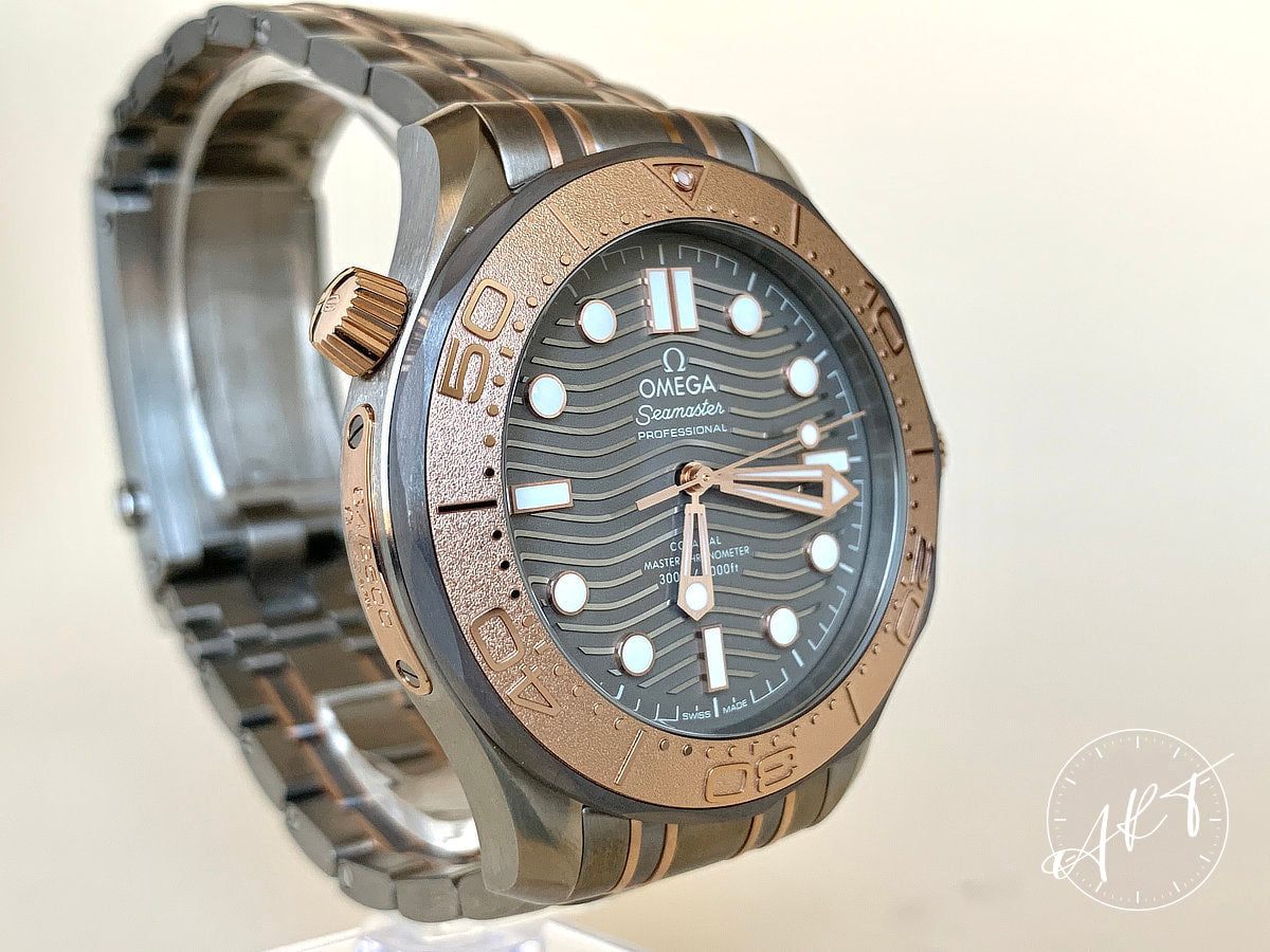 NEW Omega Seamaster Diver 300M Gray Dial “Tridor” Tantalum Auto Ltd Watch w/ B&P