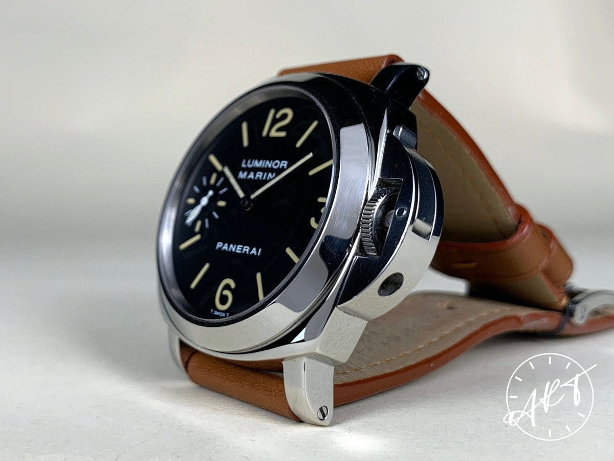 1998 Panerai PAM 001 Luminor Marina Black Dial SS Manual Diver Watch PAM00001 BP