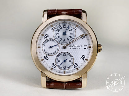 Paul Picot Firshire Silver Dial 18K Gold Automatic Watch 184 w/ Box