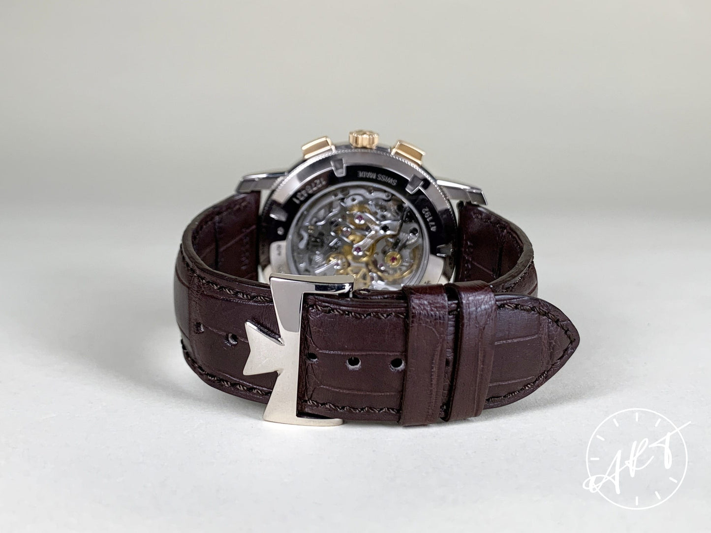 Vacheron Constantin Patrimony Traditionnelle Chrono Ivory Dial 18K WG & RG Watch BP
