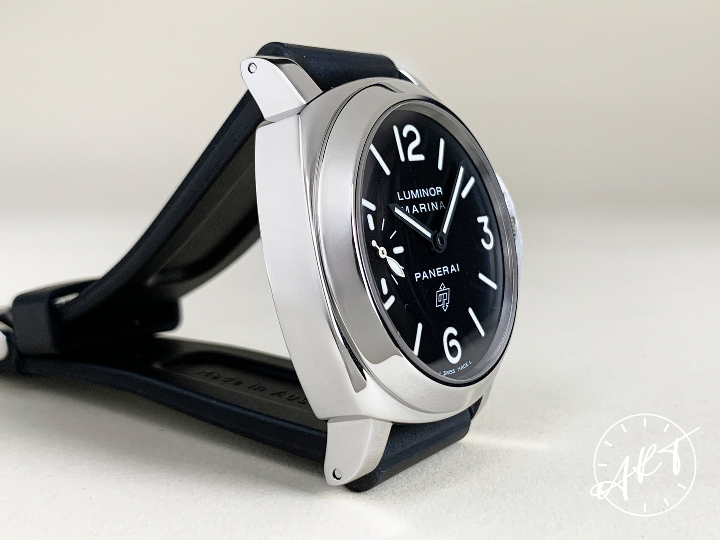 Panerai PAM 005 Luminor Marina Logo Black Dial SS Diver Watch PAM00005 BP