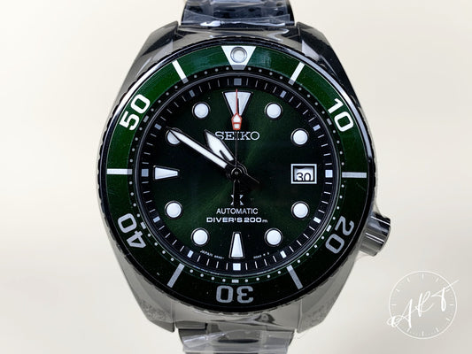 NEW Seiko Prospex Sumo Green Dial PVD SS Auto Taiwan Ltd Diver Watch SPB195J1 BP