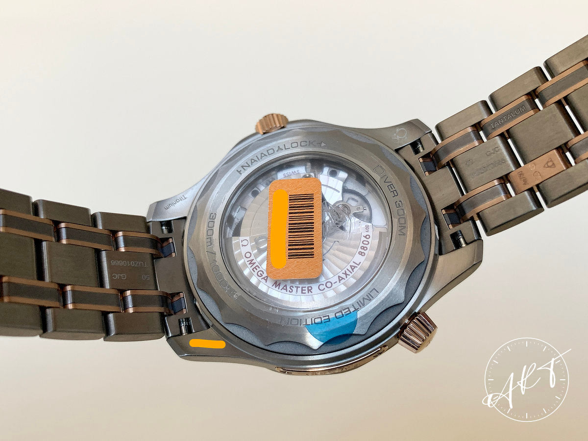 NEW Omega Seamaster Diver 300M Gray Dial “Tridor” Tantalum Auto Ltd Watch w/ B&P