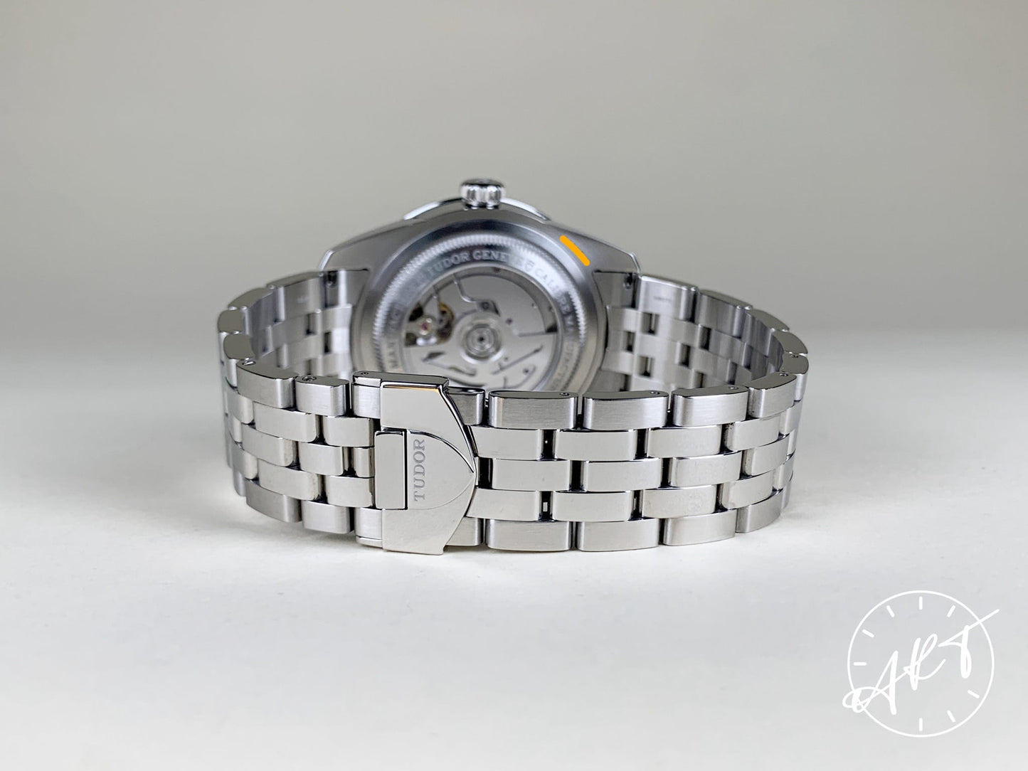 Tudor Glamour Double Date Big Date Black Dial SS Auto Watch 57100 w/ Box