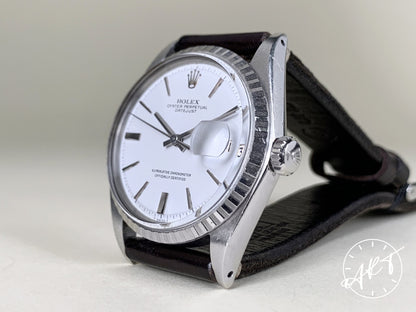 1969 Rolex DateJust White Matte Dial Stainless Steel Auto Watch 1603 in FULL SET