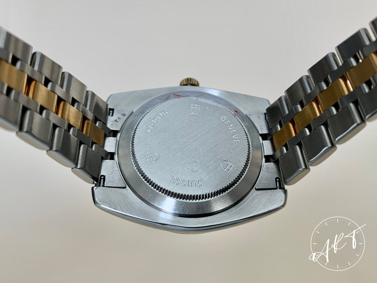 2015 Tudor Classic Date Silver Diamond Dial 18K Gold & SS Watch 21013 w/ Paper