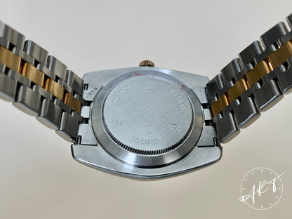2015 Tudor Classic Date Silver Diamond Dial 18K Gold & SS Watch 21013 w/ Paper