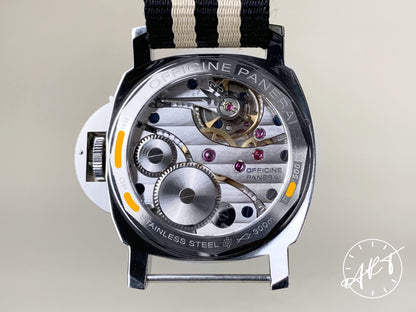 Panerai PAM 113 Luminor Marina P Serial White Dial SS Diver Watch PAM00113 BP