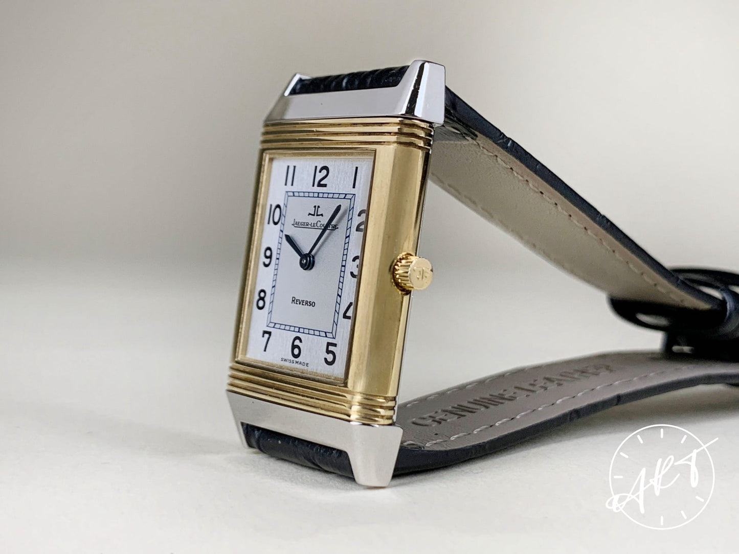 Jaeger-LeCoultre Reverso Classique Silver Dial 18K Gold & SS Watch 250.5.86 w/Box