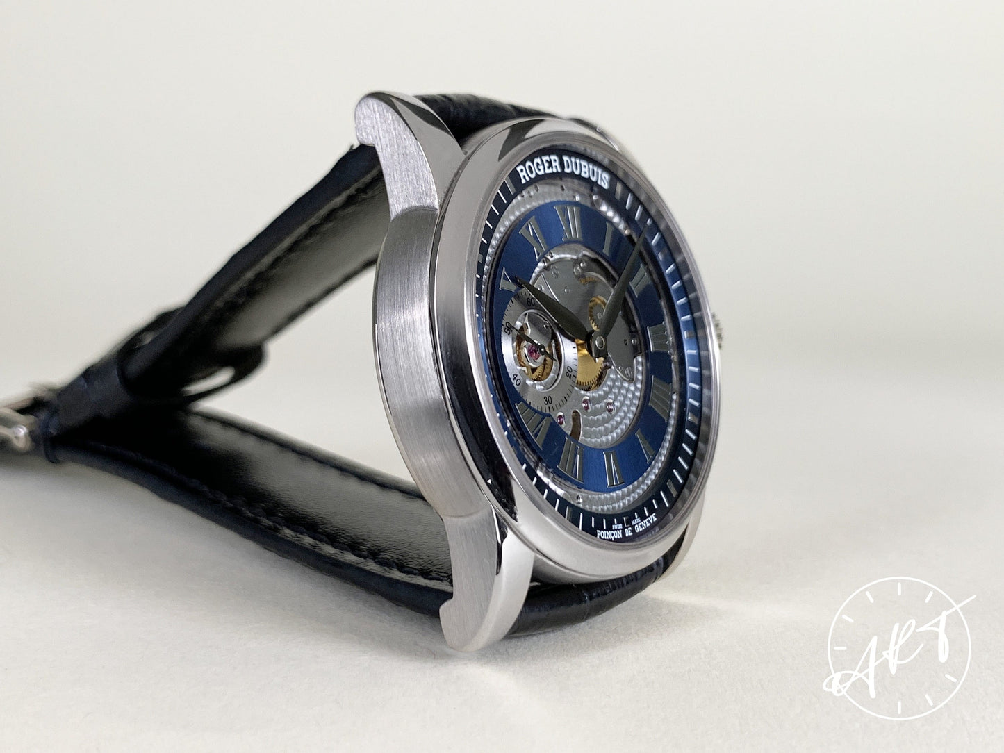 Roger Dubuis Hommage Blue Dial 18K WG Auto 88 Pcs Ltd Ed Watch DBHO0584 w/ B&P
