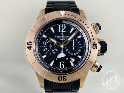 Jaeger-LeCoultre Master Compressor Chrono Black Dial 18K RG Watch 160.2.25 w/Box