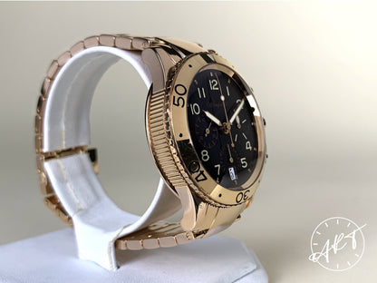 Breguet Type XX Transatlantique Chrono Black T Dial RG 18K RG Watch 3820 w/ Box