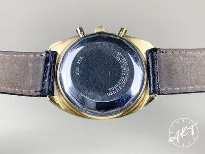 Vintage Movado Datron El Primero Panda Dial Gold Plated & SS Watch HS360