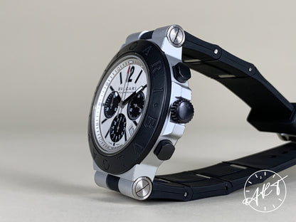 Bvlgari Diagono Chrono Black & Silver Dial Aluminum Watch AC 44 TA