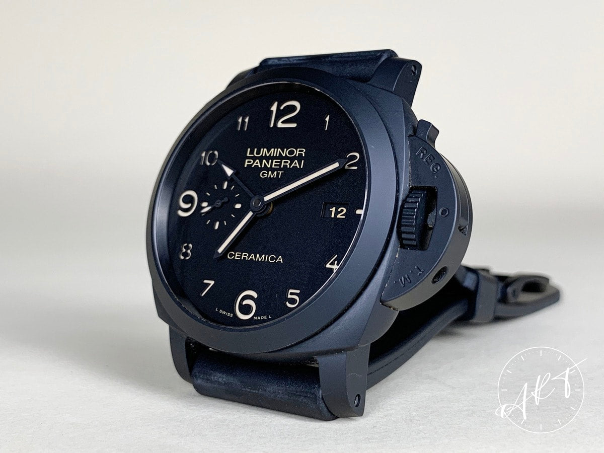 Panerai PAM 441 Luminor 1950 3 Days GMT Black Dial Ceramica Watch PAM00441 BP