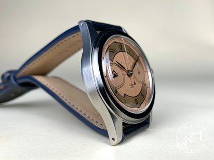 Baltic x Worn & Wound Bi-Compax Salmon Dial SS Manual Ltd Ed Watch w/ B&P