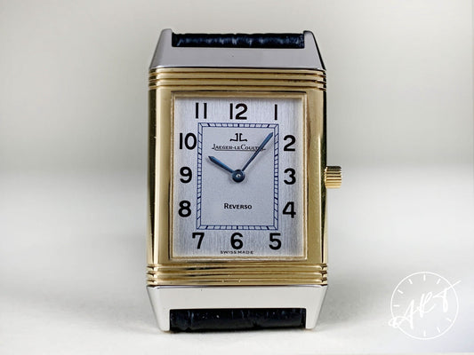 Jaeger-LeCoultre Reverso Classique Silver Dial 18K Gold & SS Watch 250.5.86 w/Box