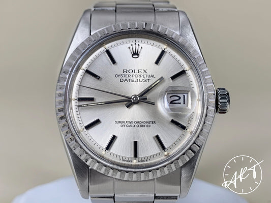 1973 Rolex Oyster Perpetual DateJust Silver Dial Watch 1603 w/ 7836 Bracelet