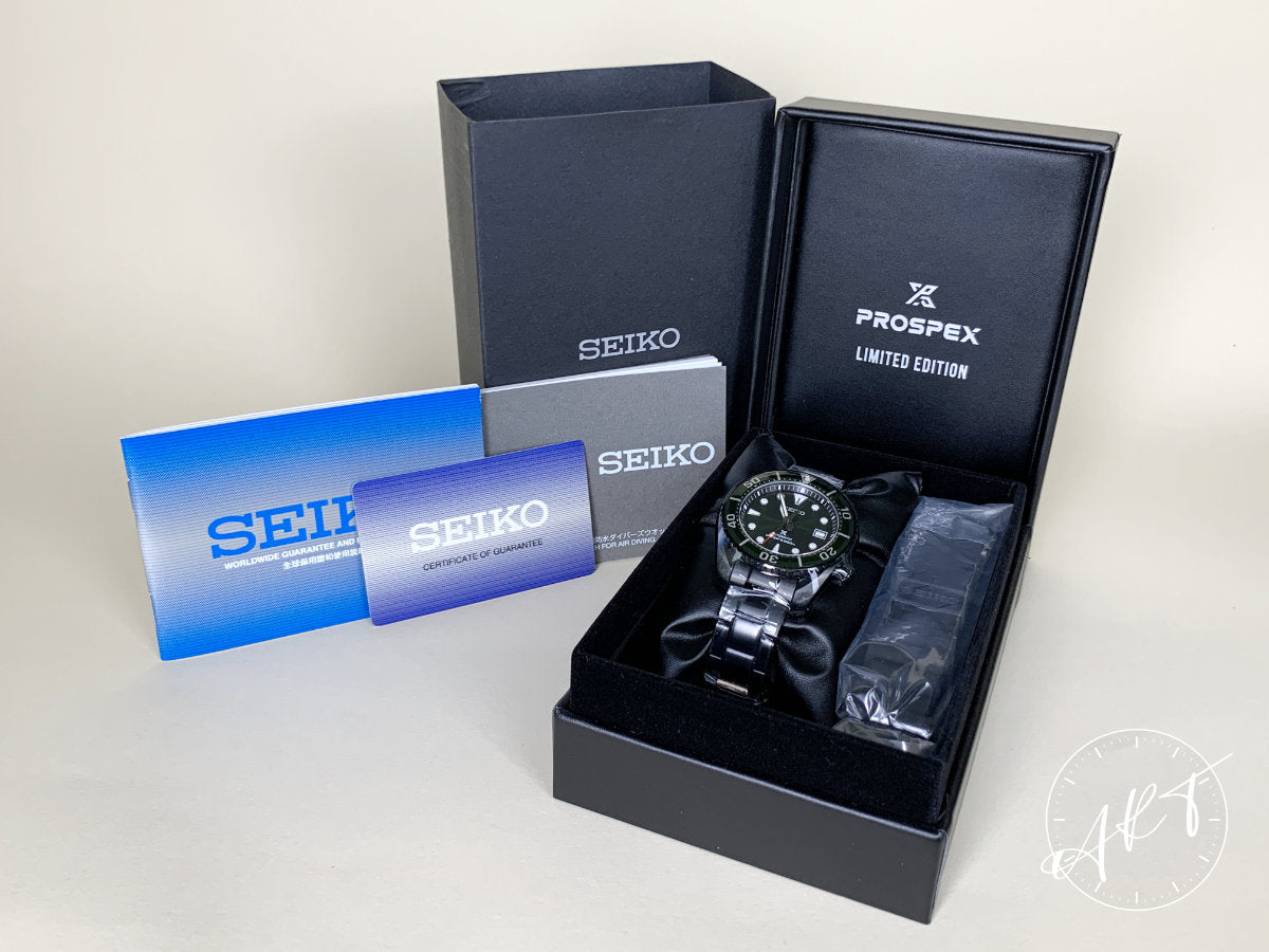 NEW Seiko Prospex Sumo Green Dial PVD SS Auto Taiwan Ltd Diver Watch SPB195J1 BP