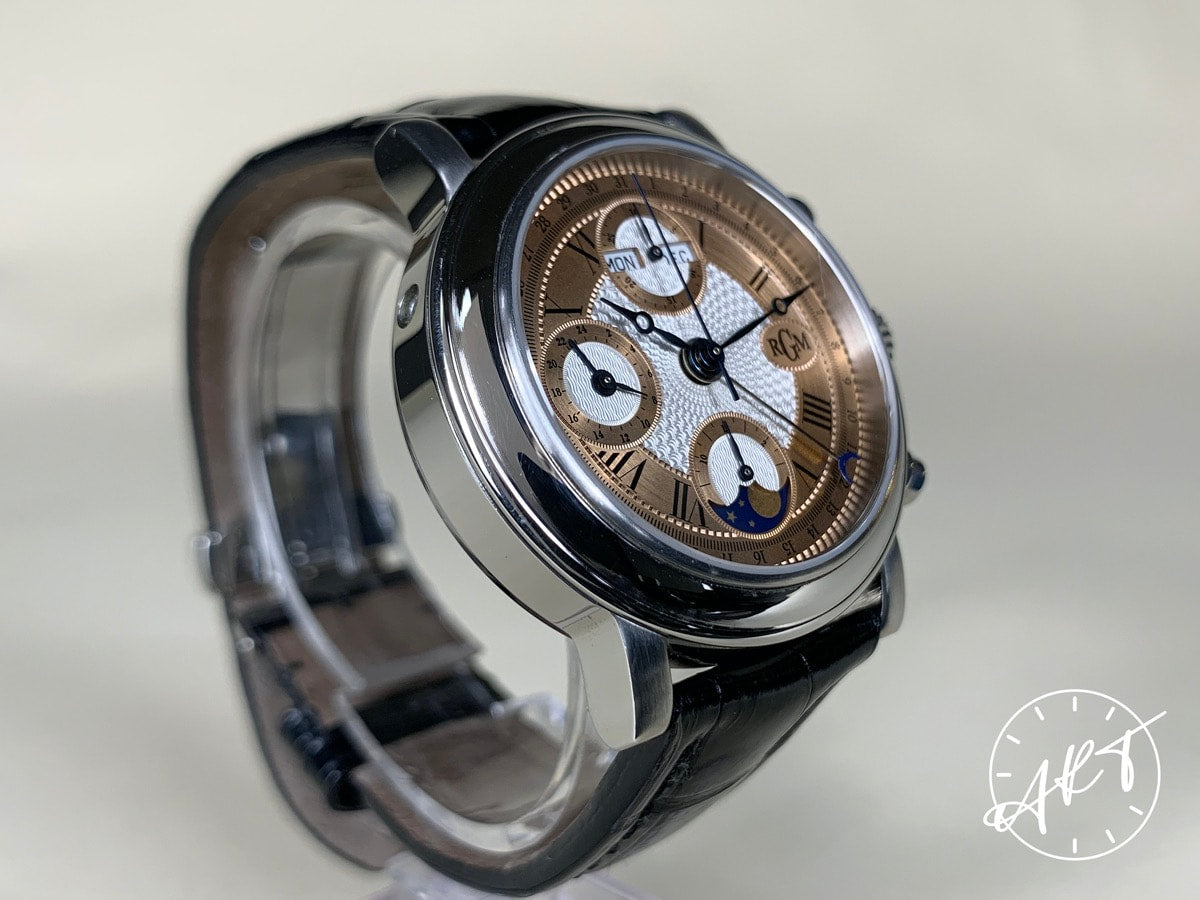 RGM 111M Triple Date Chronograph RG Dial Stainless Steel Auto Watch w/ B&P