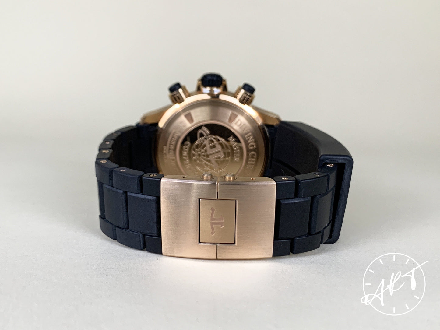 Jaeger-LeCoultre Master Compressor Chrono Black Dial 18K RG Watch 160.2.25 w/Box